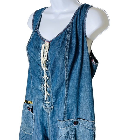 Lauren Ralph Lauren Sleeveless Lace Up Cotton Dress Vintage Limited Edition - Picture 3 of 11